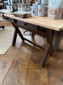 X-Leg Antique Farmhouse Table