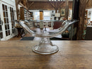 Vintage Pedestal Glass Centerpiece Bowl