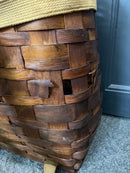 Antique Adirondack Gathering Trapper Woven Basket Backpack