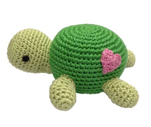 Turtle Hand Crocheted Rattle