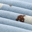 100% Luxury Cotton Receiving Swaddle Baby Blanket - Sheep: Taupe