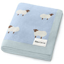 100% Luxury Cotton Receiving Swaddle Baby Blanket - Sheep: Taupe