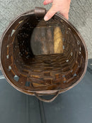 Antique Adirondack Gathering Trapper Woven Basket Backpack