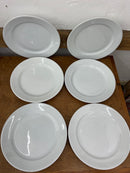 Vintage J + G Meakin Hanley White Ironstone Dinner Plate SET OF SIX