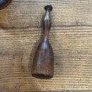 Antique Walnut Wooden Mortar and Pestle Set