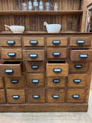 Early American Oak Apothecary Cabinet/Hutch