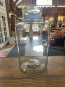 Vintage 15” Tall Blown Clear  Glass European Pickling Jar