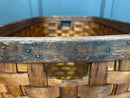 Antique Splint Woven Gathering Rectangle Crate Basket