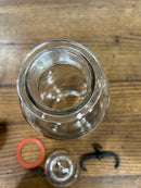 Vintage Wheaton Co Apothecary Products Clear Glass Jar Screw On Lid