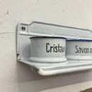 Vintage Enameled White Laundry Soap Shelf