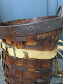 Antique Adirondack Gathering Trapper Woven Basket Backpack