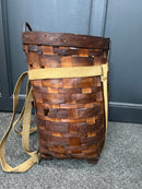 Antique Adirondack Gathering Trapper Woven Basket Backpack