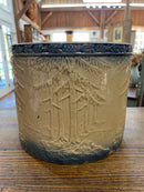 Antique Stoneware Cobalt Blue + Tan Glaze Bread Crock