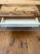 Pine Coffee Table with Hidden Drawer