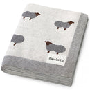 100% Luxury Cotton Receiving Swaddle Baby Blanket - Sheep: Taupe