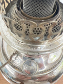 Antique Nickel Plated Rayo Kerosene Lamp with Milk Glass Shade