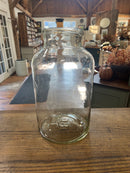 Vintage 14” Tall Blown Clear Glass European Pickling Jar