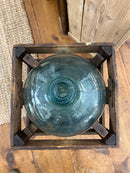Antique Embossed 5 Gallon Rock Spring Water Co. Bottle and Fred C White Shipping/Transporting Wooden Crate with Tilt Rack Frame