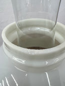 Antique Nickel Plated Rayo Kerosene Lamp with Milk Glass Shade