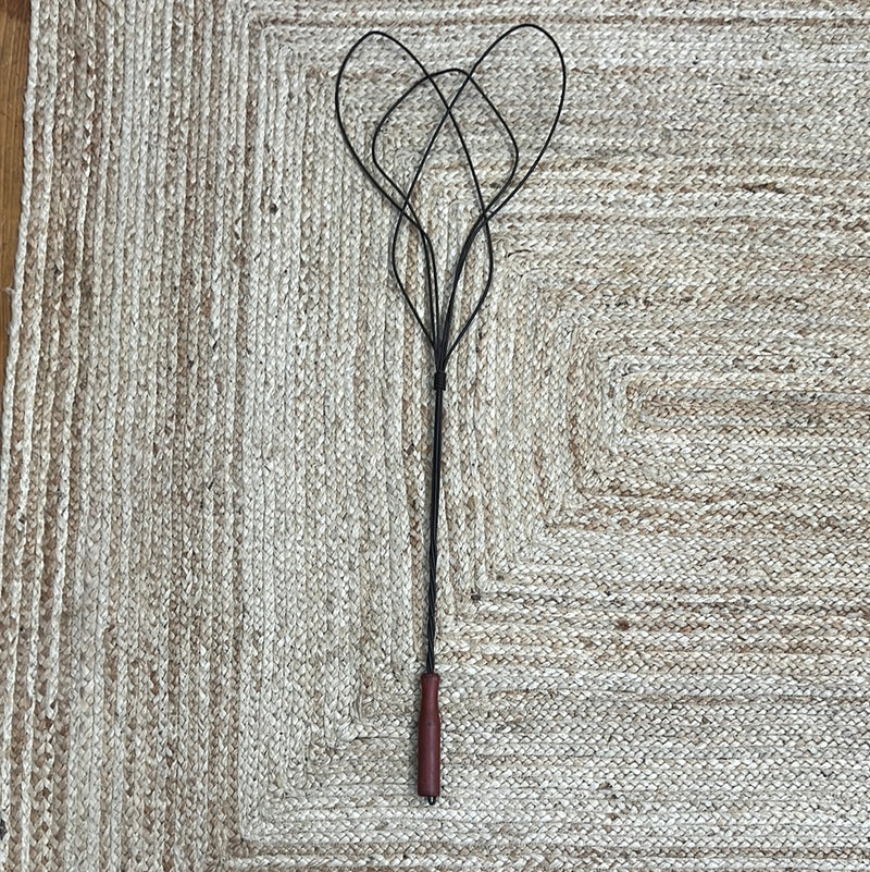 Antique Wire Rug Beater with Wooden Handle