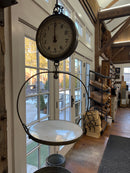 Vintage Phila Scoop + Scale MFG. Co. 30lb Double Face Produce Hanging Scale with Enamel Tray