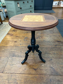 Antique Inlaid Tilt Top Chess Game Table