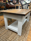 Pine Coffee Table with Hidden Drawer
