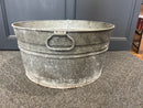 Vintage Galvanized Round Wash Tub with Handles