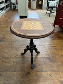 Antique Inlaid Tilt Top Chess Game Table