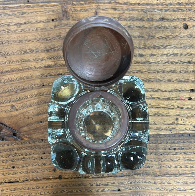 Antique Crystal Inkwell