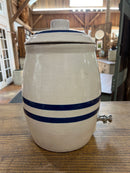 Vintage Two Gallon Blue Crown Crock Water Dispenser