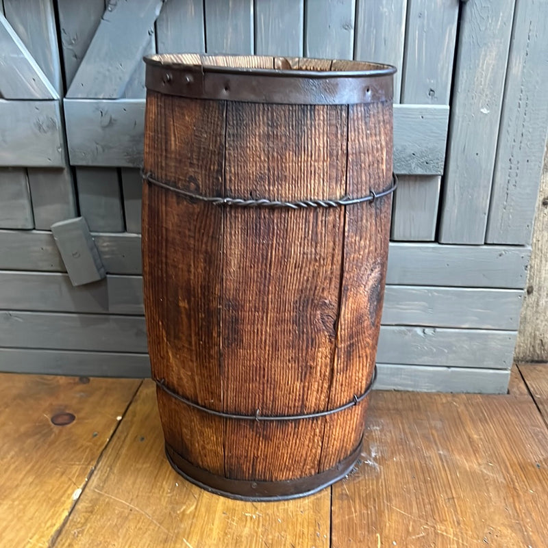 Vintage Wooden Nail Barrel