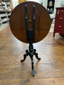 Antique Inlaid Tilt Top Chess Game Table