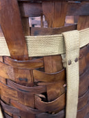 Antique Adirondack Gathering Trapper Woven Basket Backpack