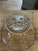 Vintage Pedestal Glass Centerpiece Bowl