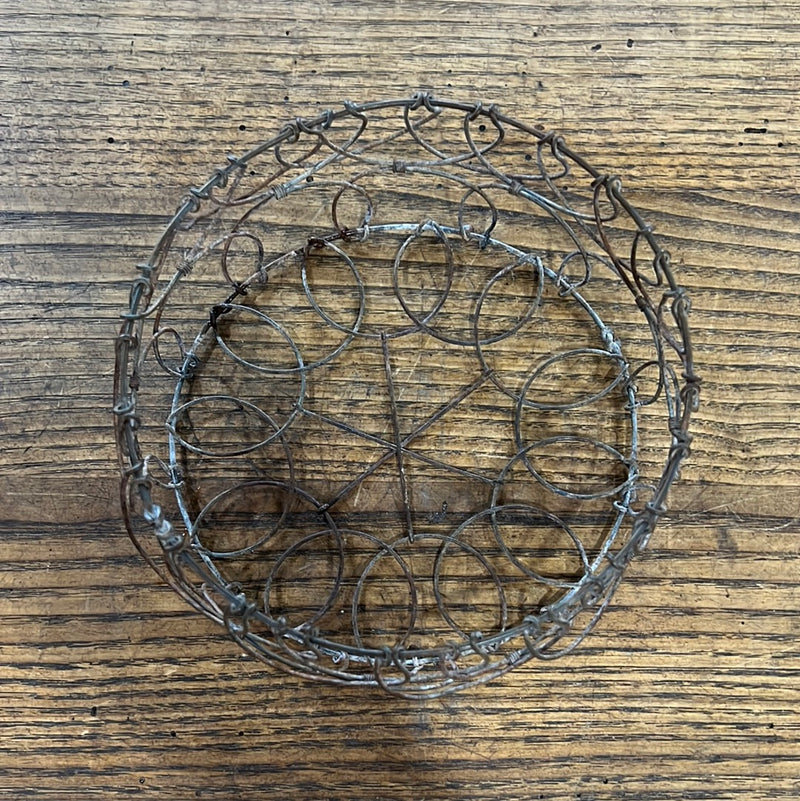 Antique Collapsible Wire Egg Basket