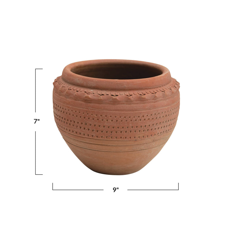 Textured Terracotta Pot