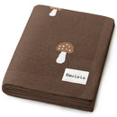 100% Luxury Cotton Swaddle Receiving Baby Blanket - Mushroom: Camel