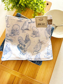 Blue Toile Chickens Bowl Cozy