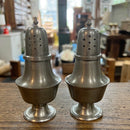 Vintage Pewter Salt + Pepper Set