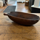 Antique Wooden Scoop Bowl Hand Carved