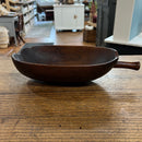 Antique Wooden Scoop Bowl Hand Carved