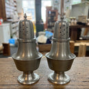 Vintage Pewter Salt + Pepper Set