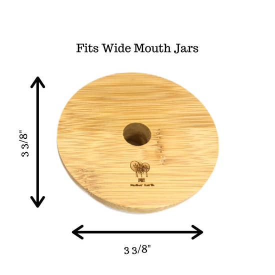 Wide Mouth Bamboo Mason Jar Lids