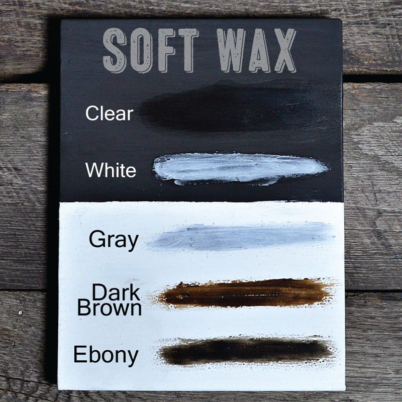 Real Milk Paint - Soft Wax (Ebony, White, Clear, Dk. Brown, Gray)