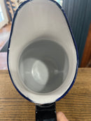 Vintage Swedish 11” White Enamelware Pitcher