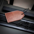 American Flag Leather Luggage Tag