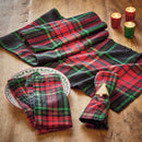 Christmas Plaid Runner Red Multi Cotton