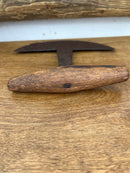 Early Hand Forged Food Chopper with Wood Handle