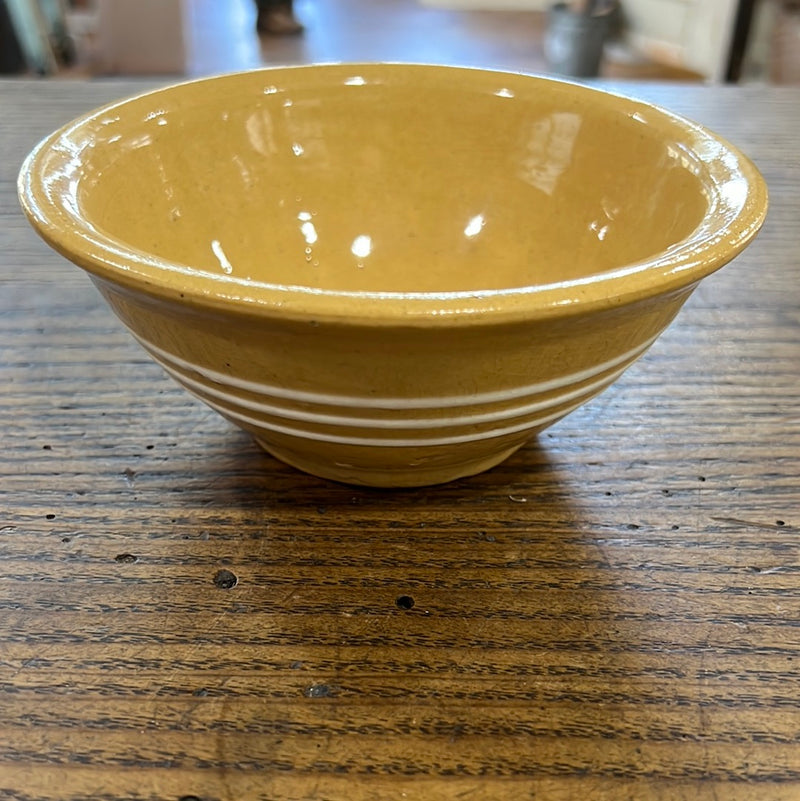 Vintage 6.25” Bowl with Three White Bands